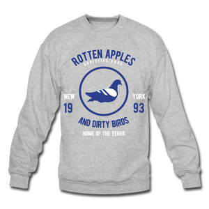 Rotten Apples and Dirty Birds Crewneck Sweatshirt - heather gray