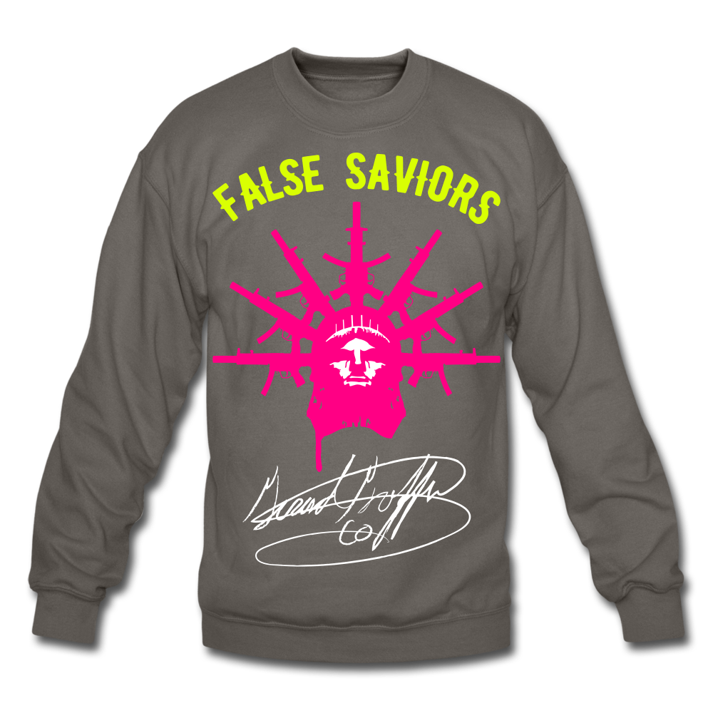 False Saviors (Signature) Crewneck Sweatshirt - asphalt gray