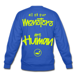 All of our Monsters Crewneck Sweatshirt - royal blue