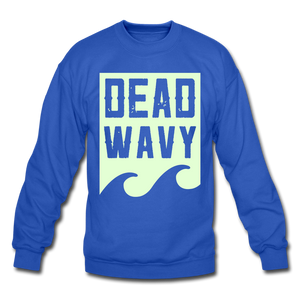 Dead Wavy (Glow) Crewneck Sweatshirt - royal blue