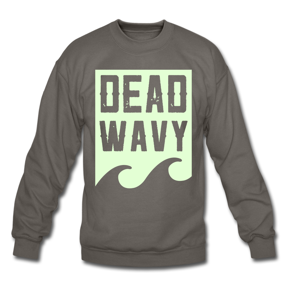 Dead Wavy (Glow) Crewneck Sweatshirt - asphalt gray