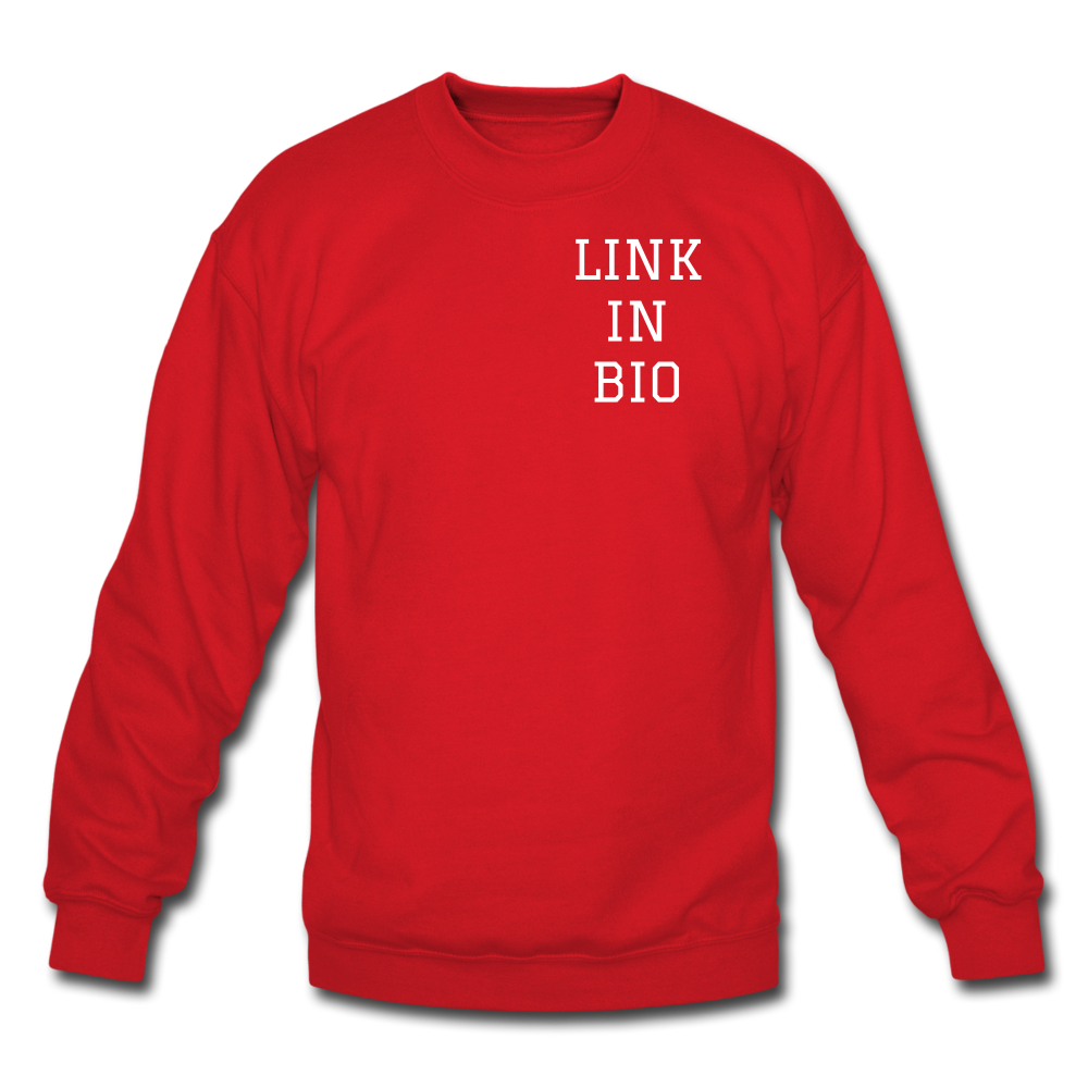 Link In Bio Crewneck Sweatshirt - red