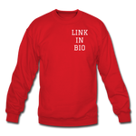 Link In Bio Crewneck Sweatshirt - red