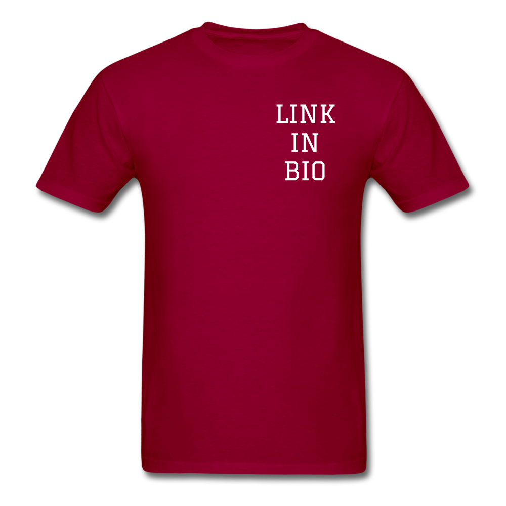 Link In Bio T-Shirt - dark red