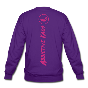 Percy Velvet Crewneck Sweatshirt - purple