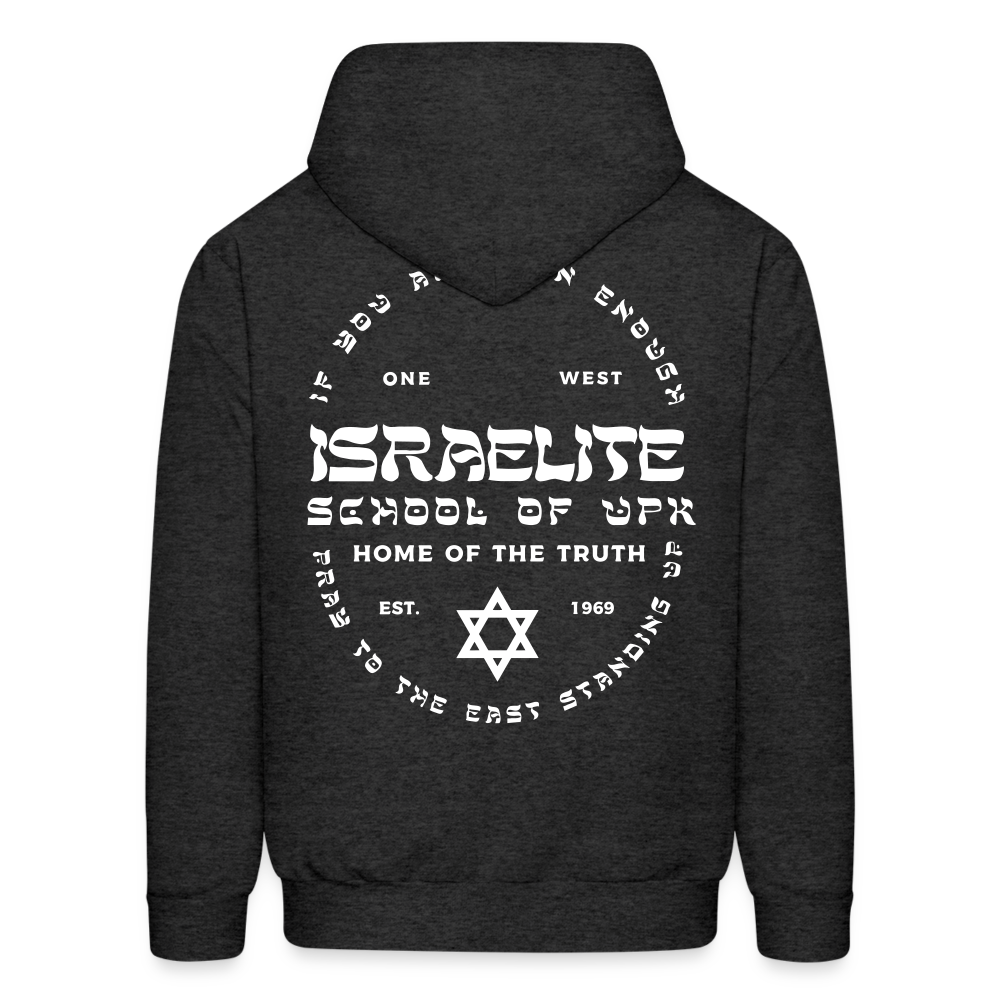 Pray to the east Hoodie - charcoal grey