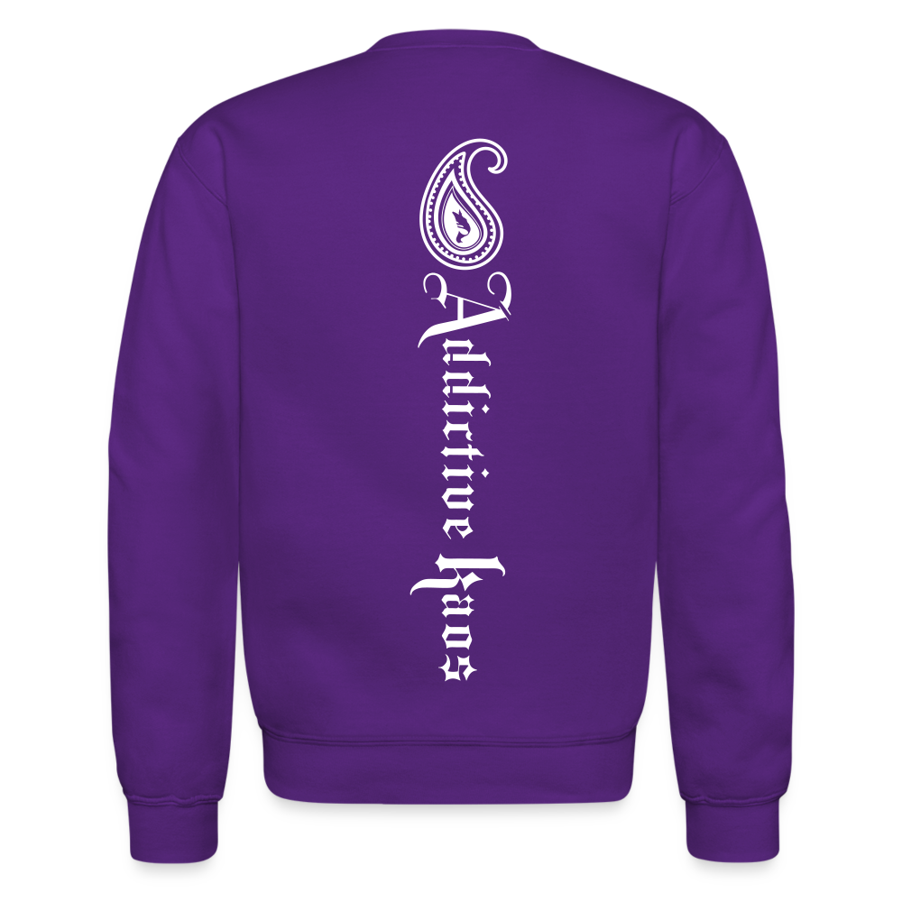 Paisley Crewneck Sweatshirt - purple