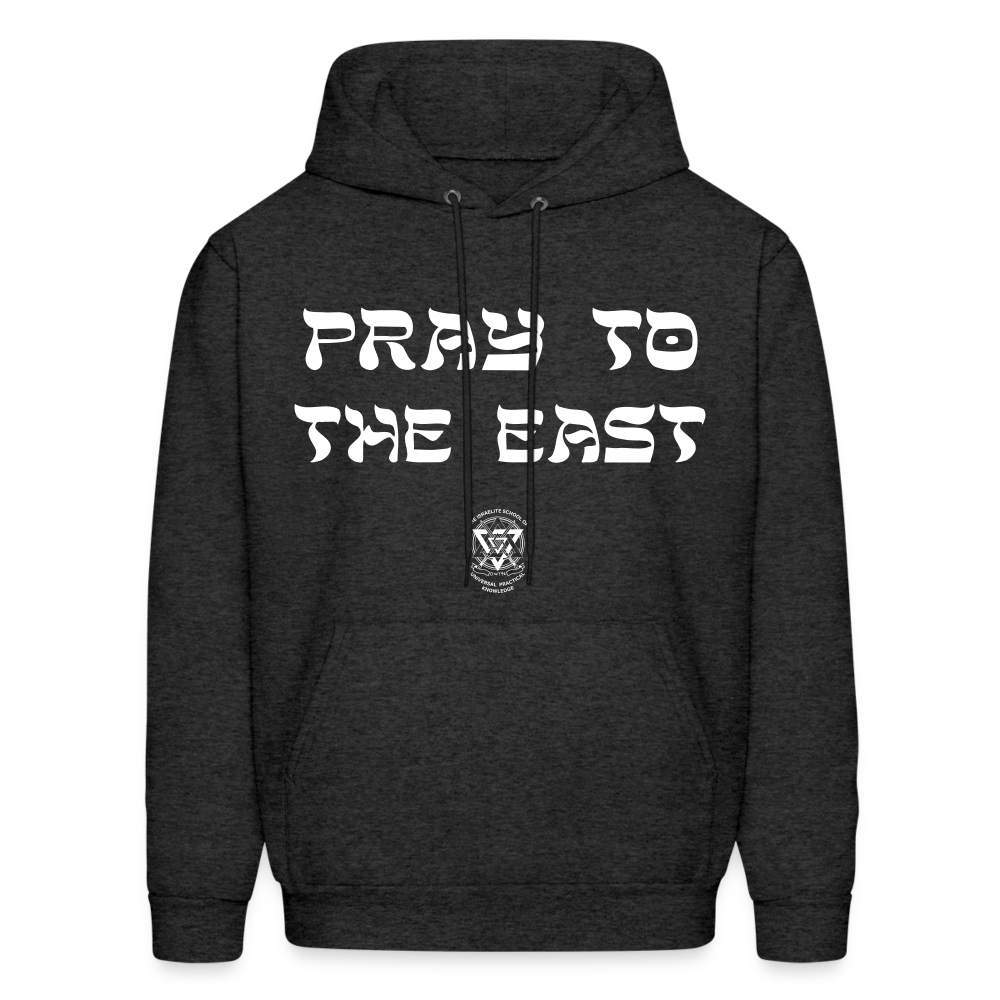 Pray to the east Hoodie - charcoal grey