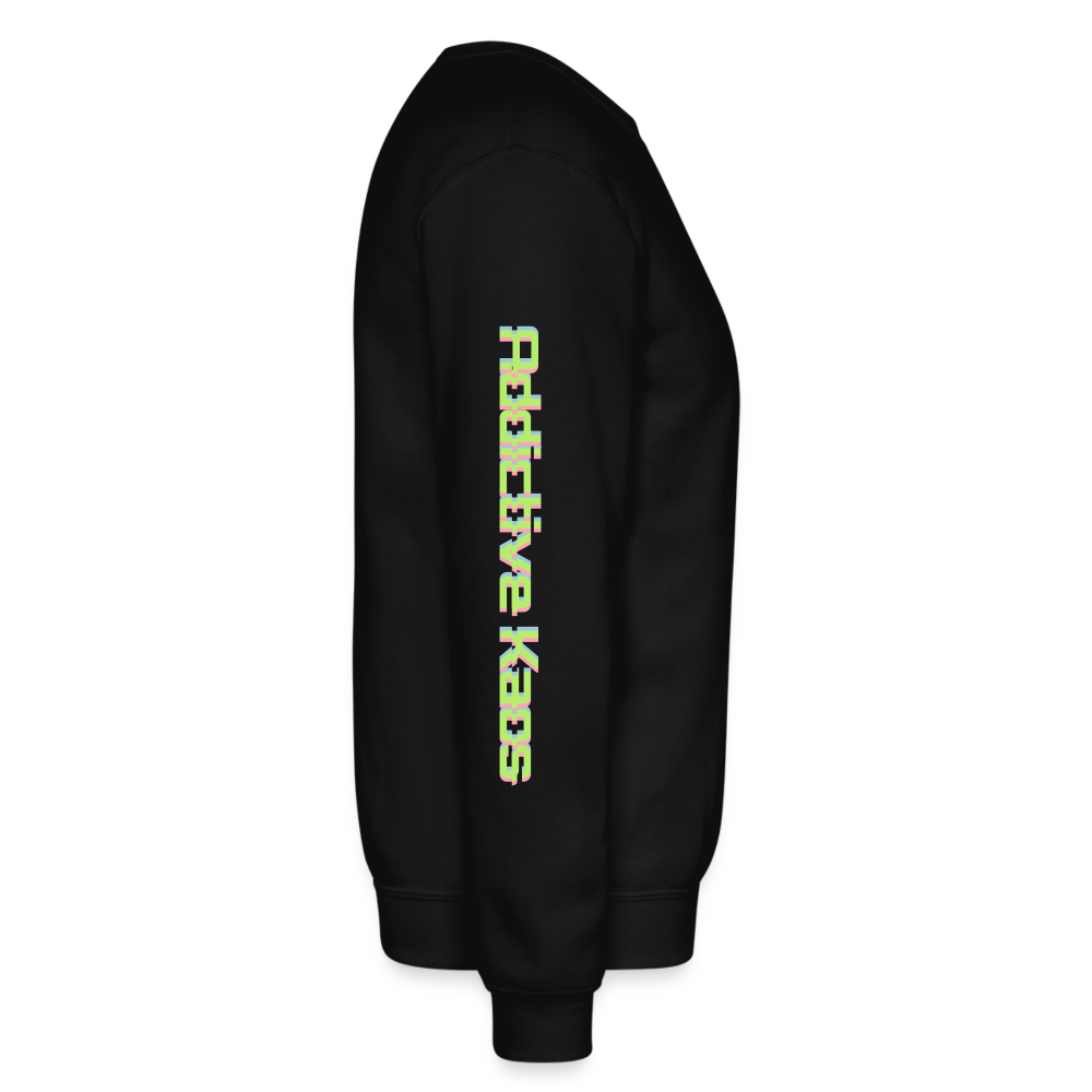 Rabid Rabit (Neon) Crewneck Sweatshirt - black