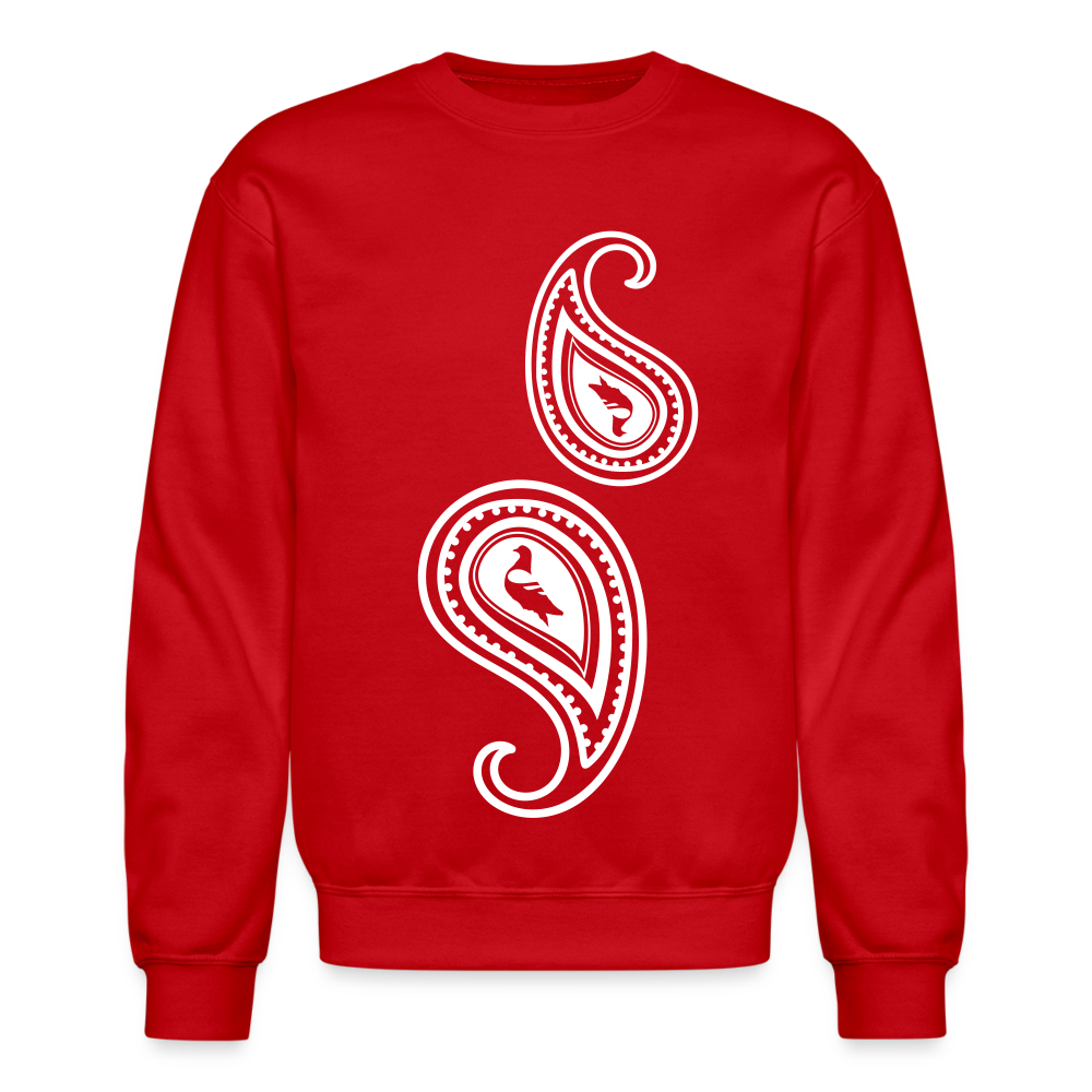 Paisley Crewneck Sweatshirt - red