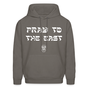 Pray to the east Hoodie - asphalt gray