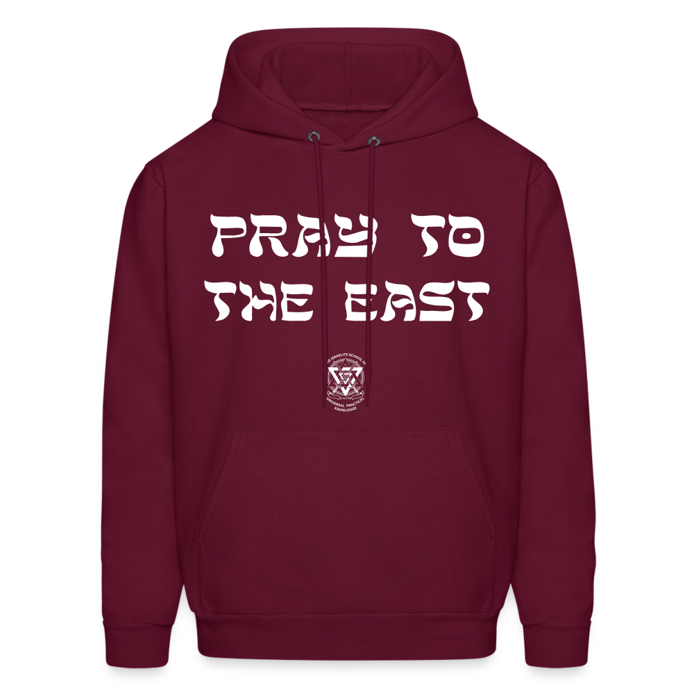 Pray to the east Hoodie - burgundy