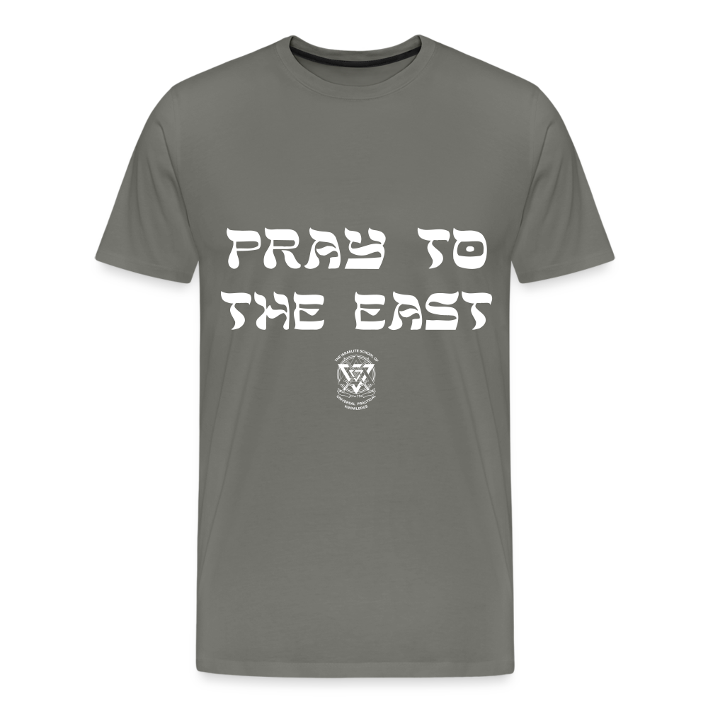 Pray to the East Premium T-Shirt - asphalt gray