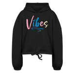 Vibes Cropped Hoodie - black