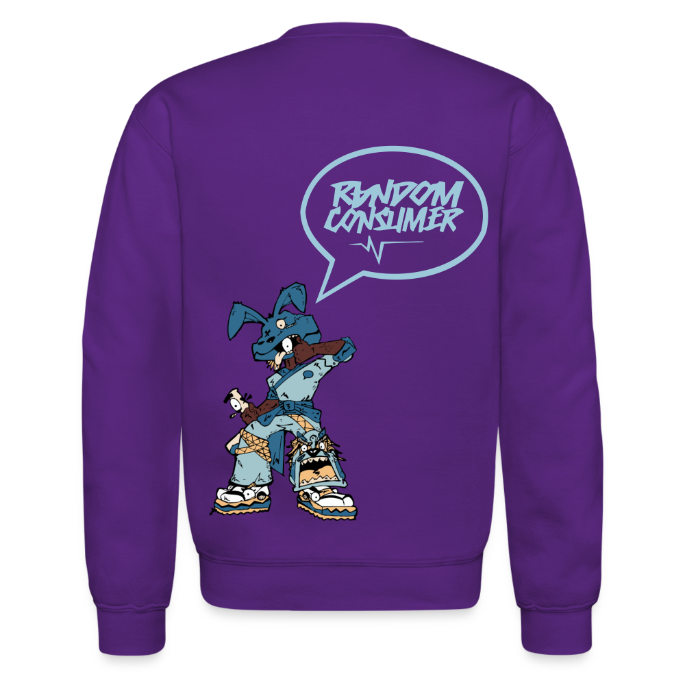 Rabid Rabit Crewneck Sweatshirt - purple