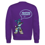 Rabid Rabit Crewneck Sweatshirt - purple