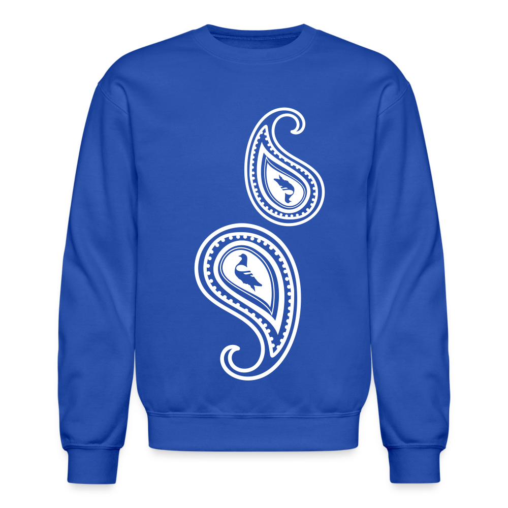 Paisley Crewneck Sweatshirt - royal blue