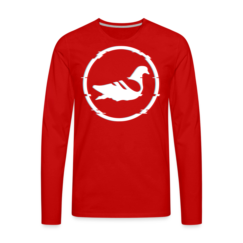 AK Glitch Long Sleeve T-Shirt - red