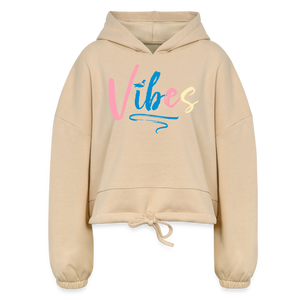 Vibes Cropped Hoodie - nude