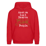 America Don't Hoodie - red