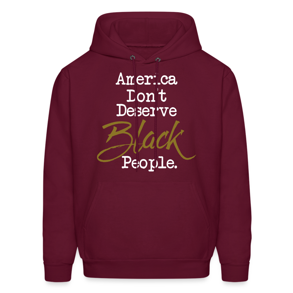 America Don't Hoodie - burgundy