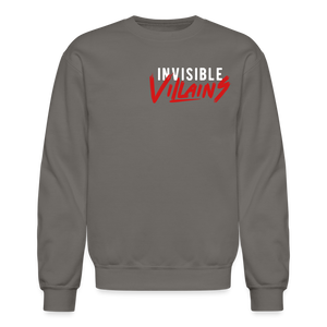 Invisible Villains Crewneck Sweatshirt - asphalt gray