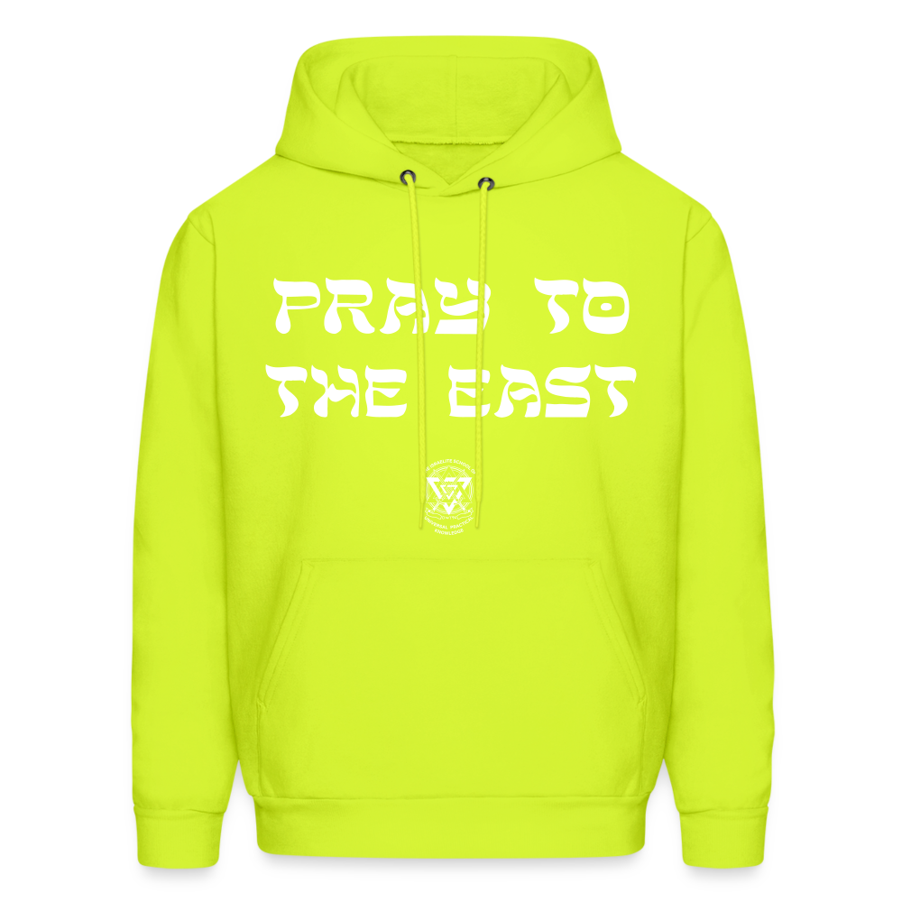 Pray to the east Hoodie - safety green