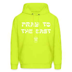 Pray to the east Hoodie - safety green