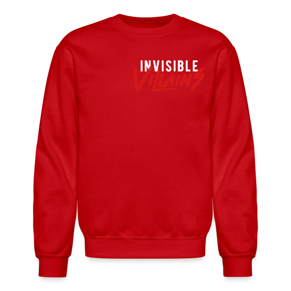 Invisible Villains Crewneck Sweatshirt - red