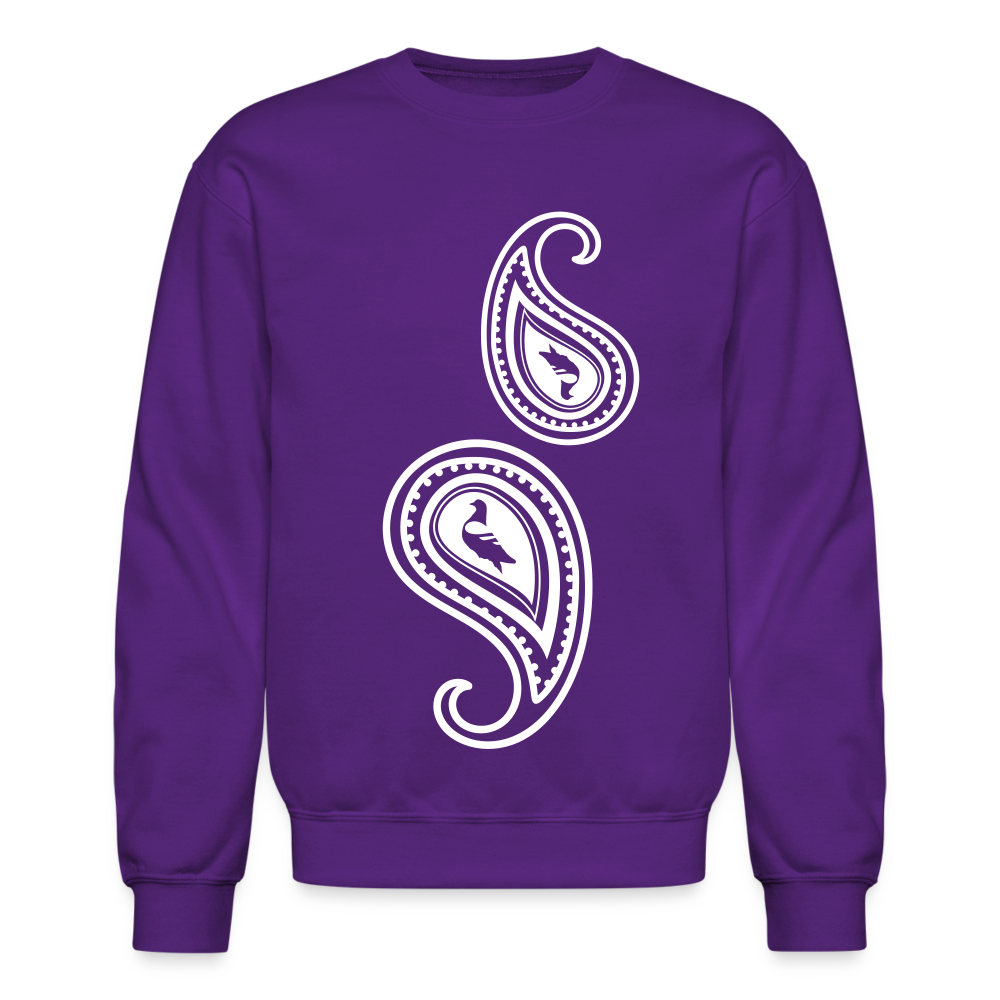 Paisley Crewneck Sweatshirt - purple