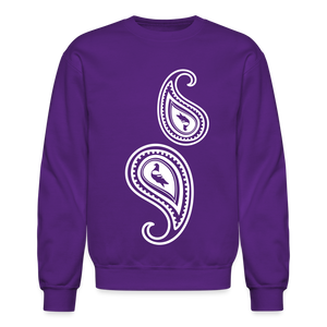 Paisley Crewneck Sweatshirt - purple