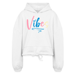 Vibes Cropped Hoodie - white