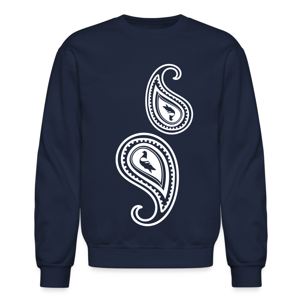 Paisley Crewneck Sweatshirt - navy