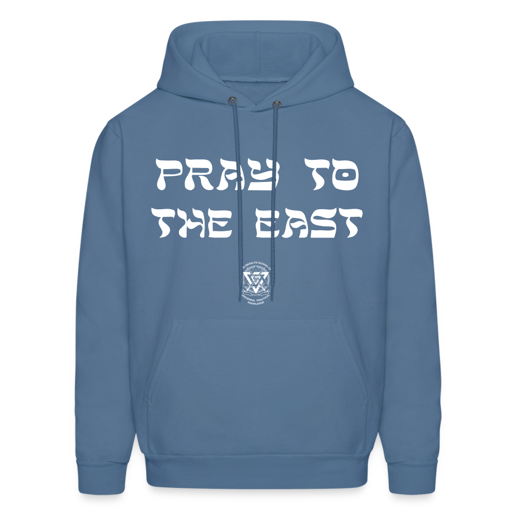 Pray to the east Hoodie - denim blue