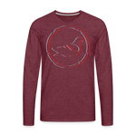 AK Glitch Long Sleeve T-Shirt - heather burgundy