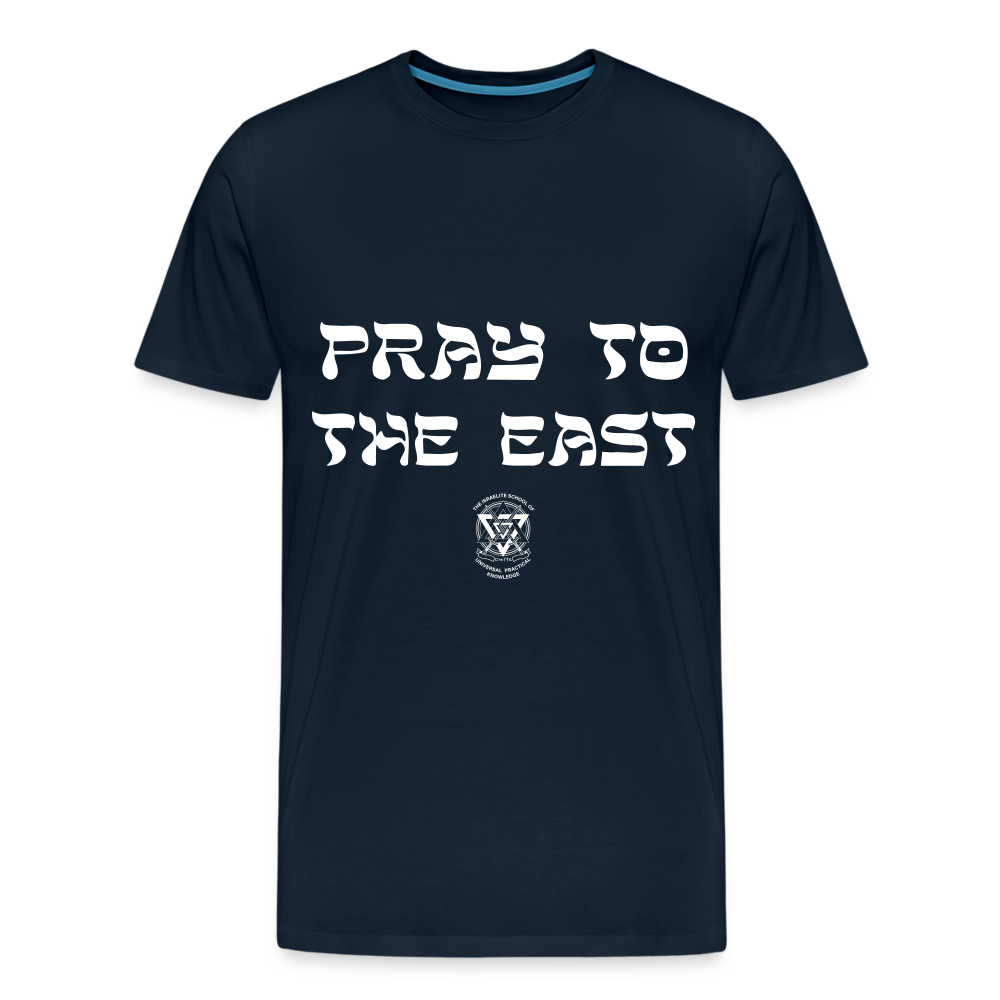 Pray to the East Premium T-Shirt - deep navy