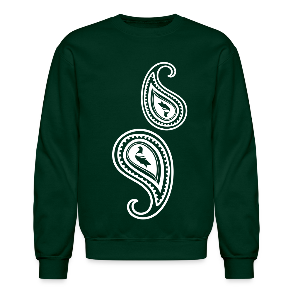 Paisley Crewneck Sweatshirt - forest green