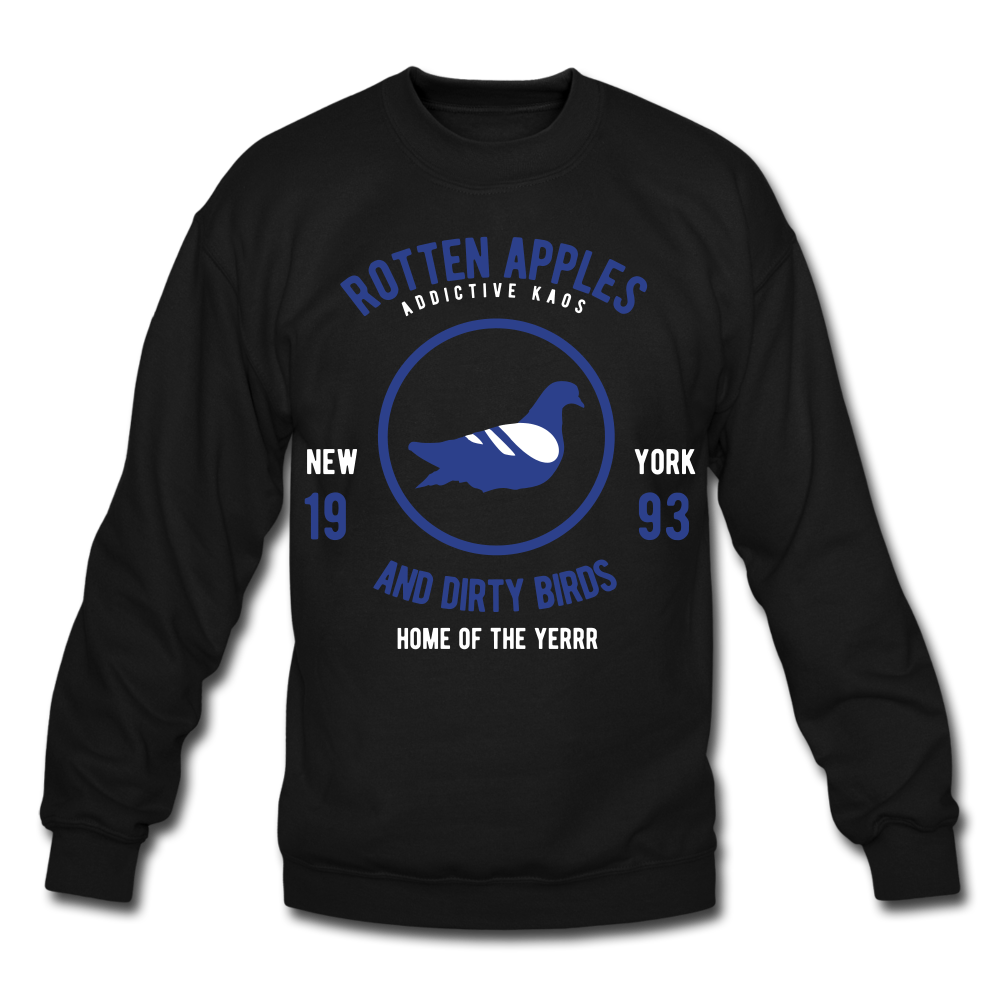 Rotten Apples and Dirty Birds Crewneck Sweatshirt - black