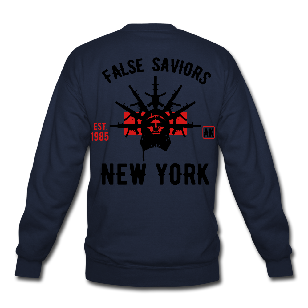 False Saviors Crewneck Sweatshirt - navy