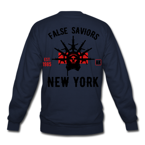 False Saviors Crewneck Sweatshirt - navy