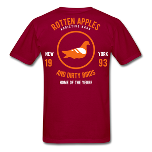 Rotten Apples and Dirty Birds T-Shirt - dark red