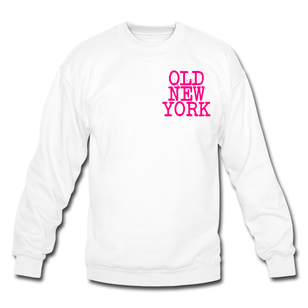 Old New York (neon) Crewneck Sweatshirt - white