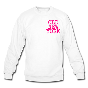 Old New York (neon) Crewneck Sweatshirt - white