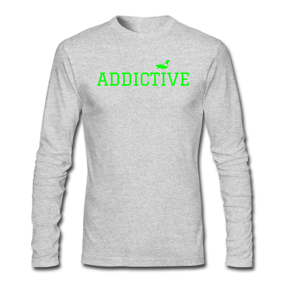 Addictive Neon Long Sleeve T-Shirt - heather gray
