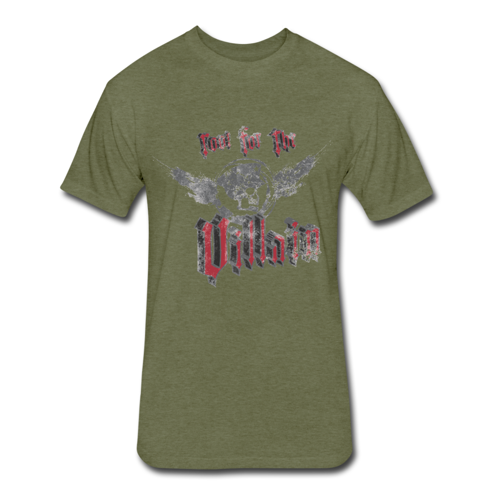 Root For the Villain vintage Fitted  T-Shirt - heather military green