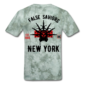 False Saviors T-Shirt - military green tie dye