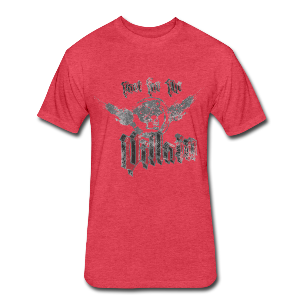 Root For the Villain vintage Fitted  T-Shirt - heather red