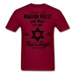 Warrior Priest Short-Sleeve T-Shirt - burgundy