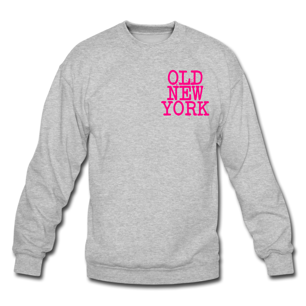 Old New York (neon) Crewneck Sweatshirt - heather gray