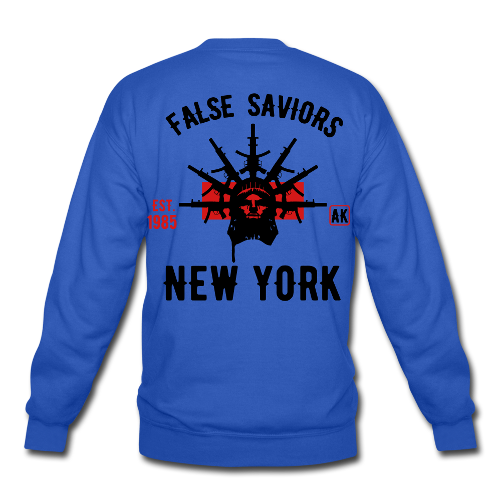 False Saviors Crewneck Sweatshirt - royal blue